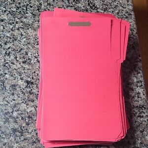 Pendaflex #31319 lot of 65 Red fastner LEGAL size File Folders tab new open box